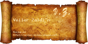 Veiler Zalán névjegykártya